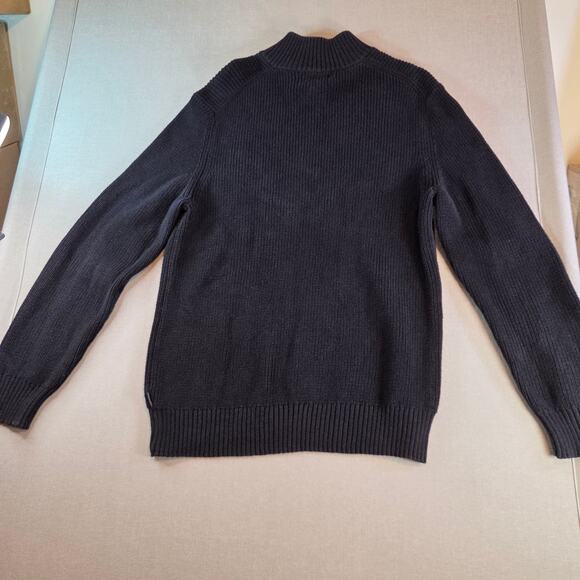 Calvin Klein Navy 1/4 Zip Cotton Sweater Men’s XL (Fits Like Large) - Picture 2 of 12